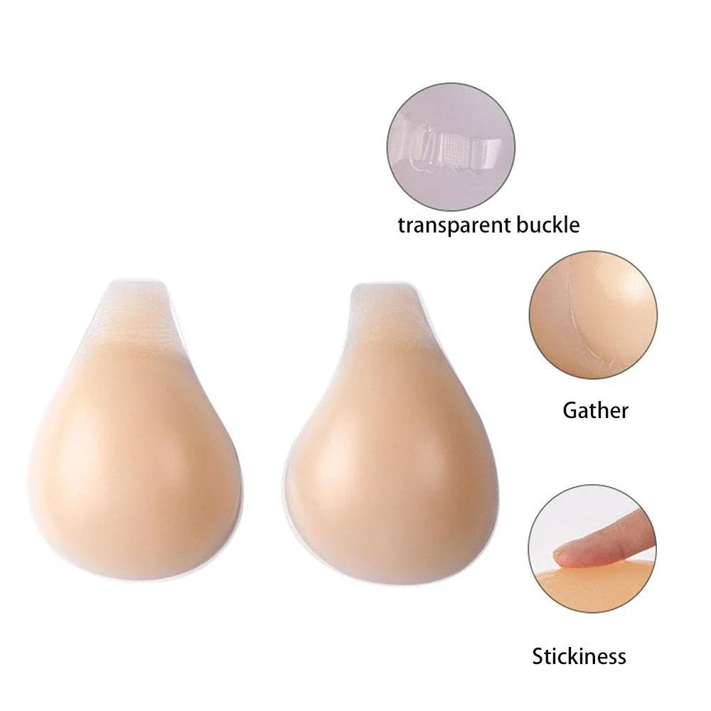 

Silicone Bra Invisible Push Up Sexy Strapless Bra Stealth Adhesive Backless Breast Enhancer For Women Lady Nipple Cover