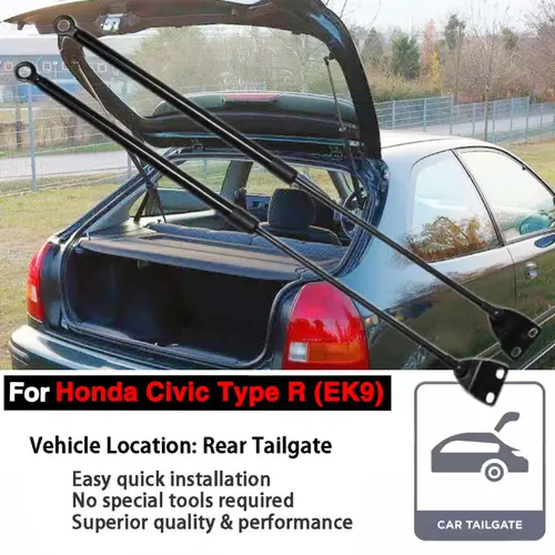 Puntales de puerta trasera para Honda Civic Type R EK9 1997-2000, soportes de elevación de maletero, amortiguadores, varilla de accesorios de resorte de Gas