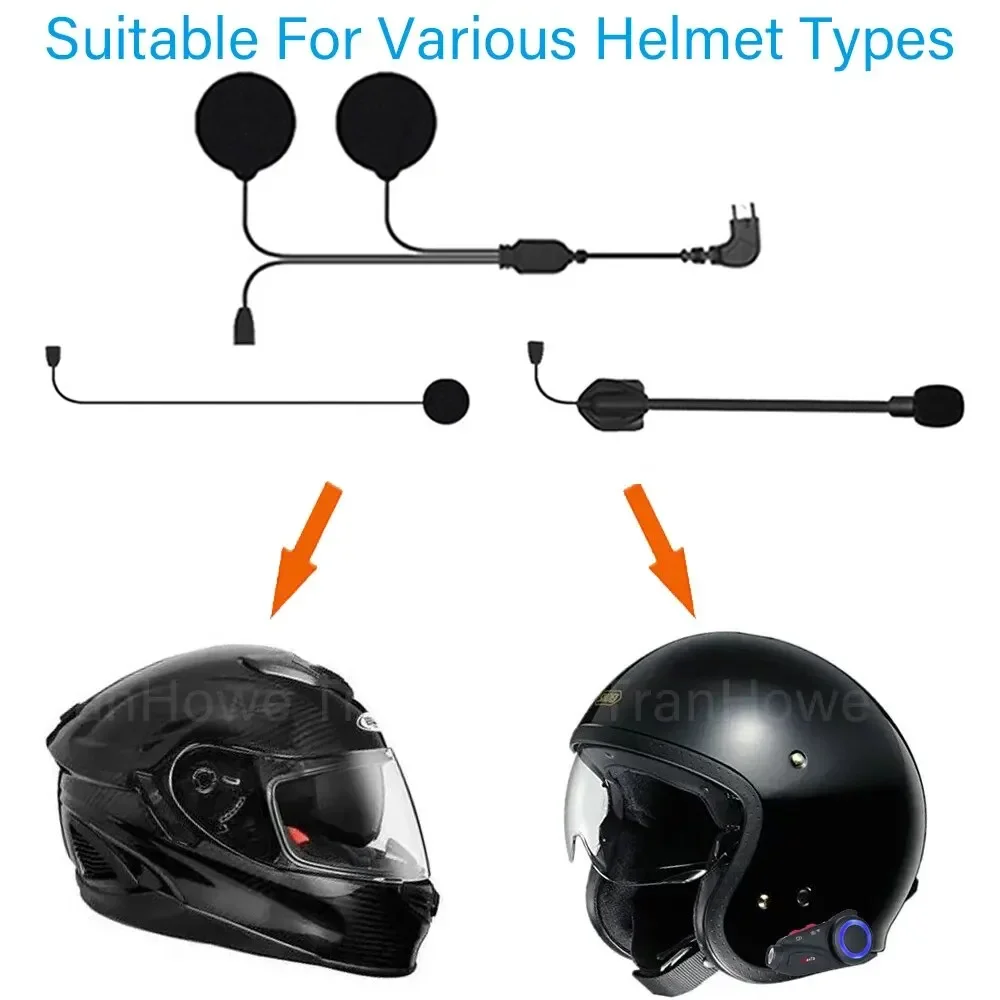 Suit for Motorcycle Full/Face Helmet Headset For Maxto M2 M3 M3S M2C Accessories Headphone Microphone 2 In1 Earphone image 2