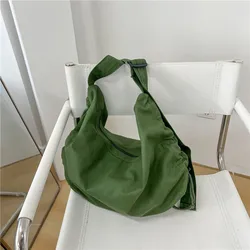 Splicing Sewing Thread Crossbody Bags Solid Casual Canvas 2024 High Quality Bags for Women Dumpling Type Pu Women's Handbags