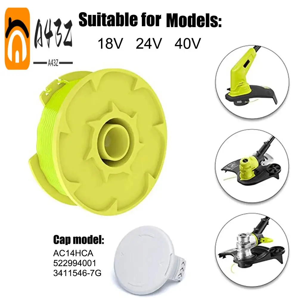 

A43Z-AC80RL3 Сменная катушка для аккумуляторных триммеров Ryobi One Plus+ 18 В, 24 В и 40 В, струна Weed Eater с автоматической подачей