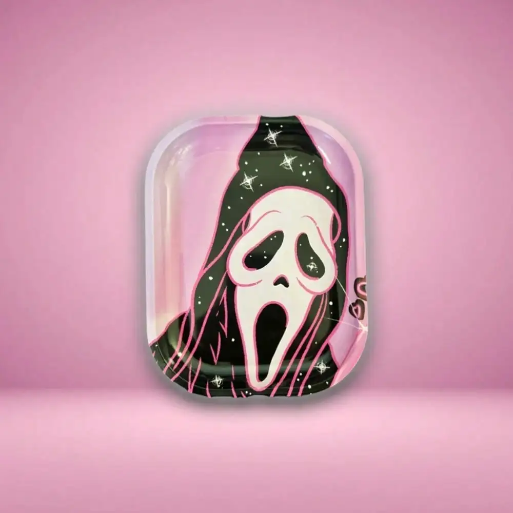 Spooky Rolling Tray Pink and Black | 180 x 140 MM Herb | Tobacco Smoke Accessories