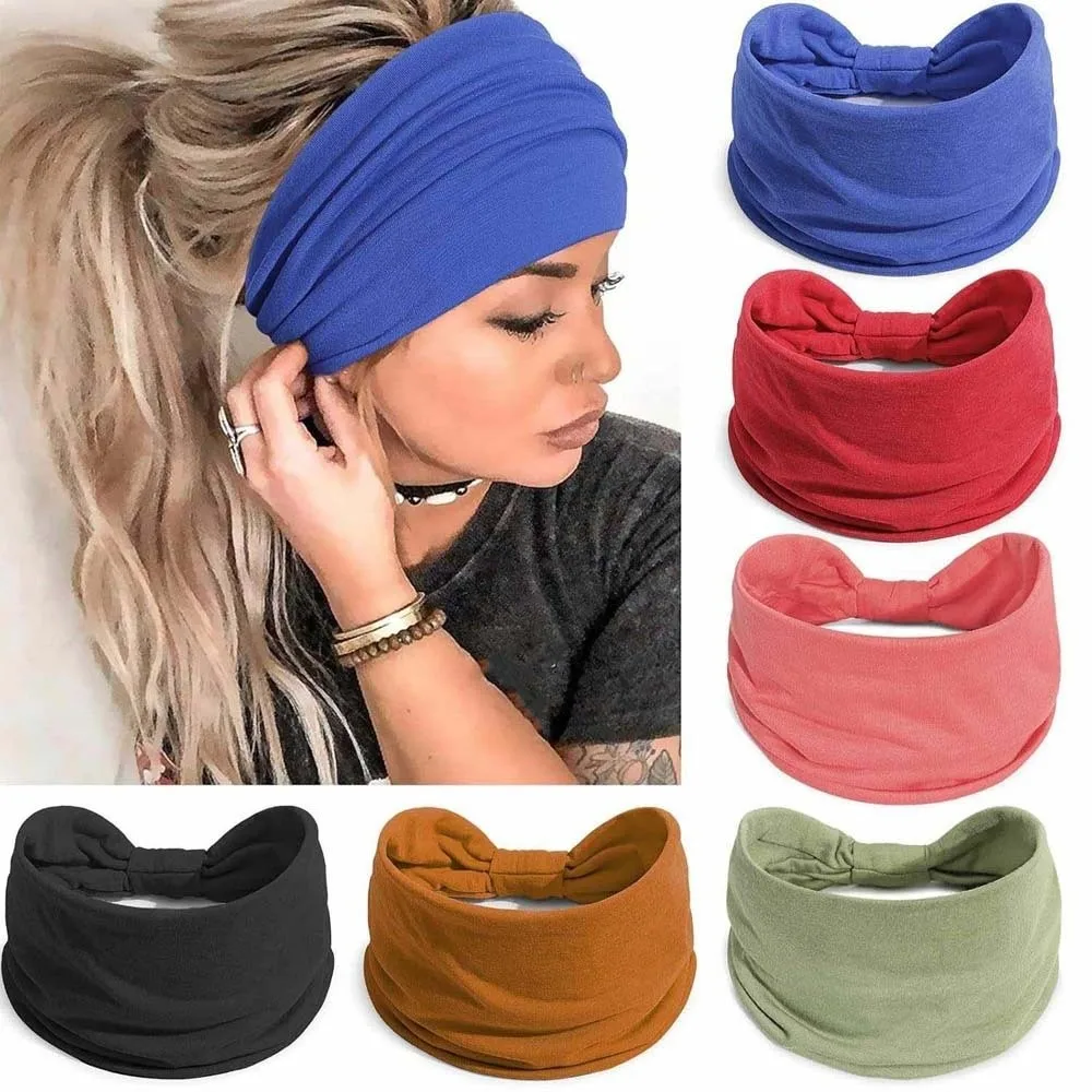 

6 PCS Y2K Sports Headband Hip-hop Breathable Yoga Hairband Elastic Euro-American Style Printed Elastic Hairband Outdoor