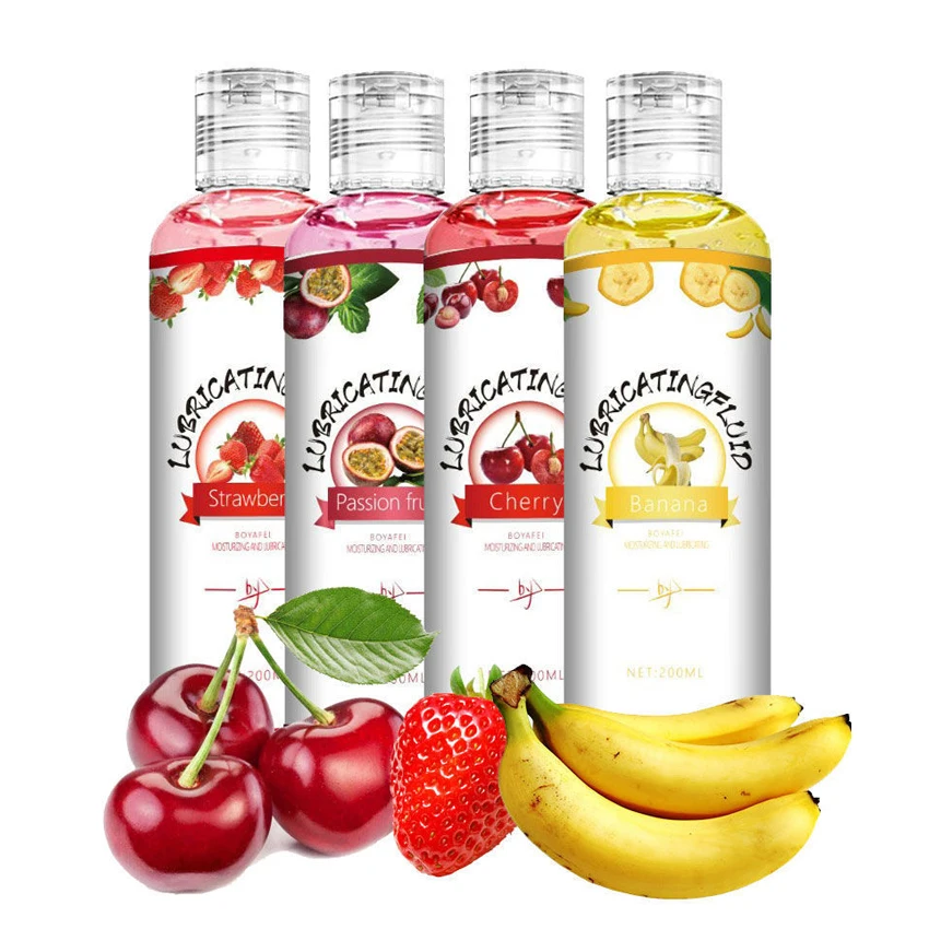 Lubricant Fruit Flavor Gel Strawberry Banana Cherry Anal ual Lube Oil Oral Lubricants Adult Products Toys