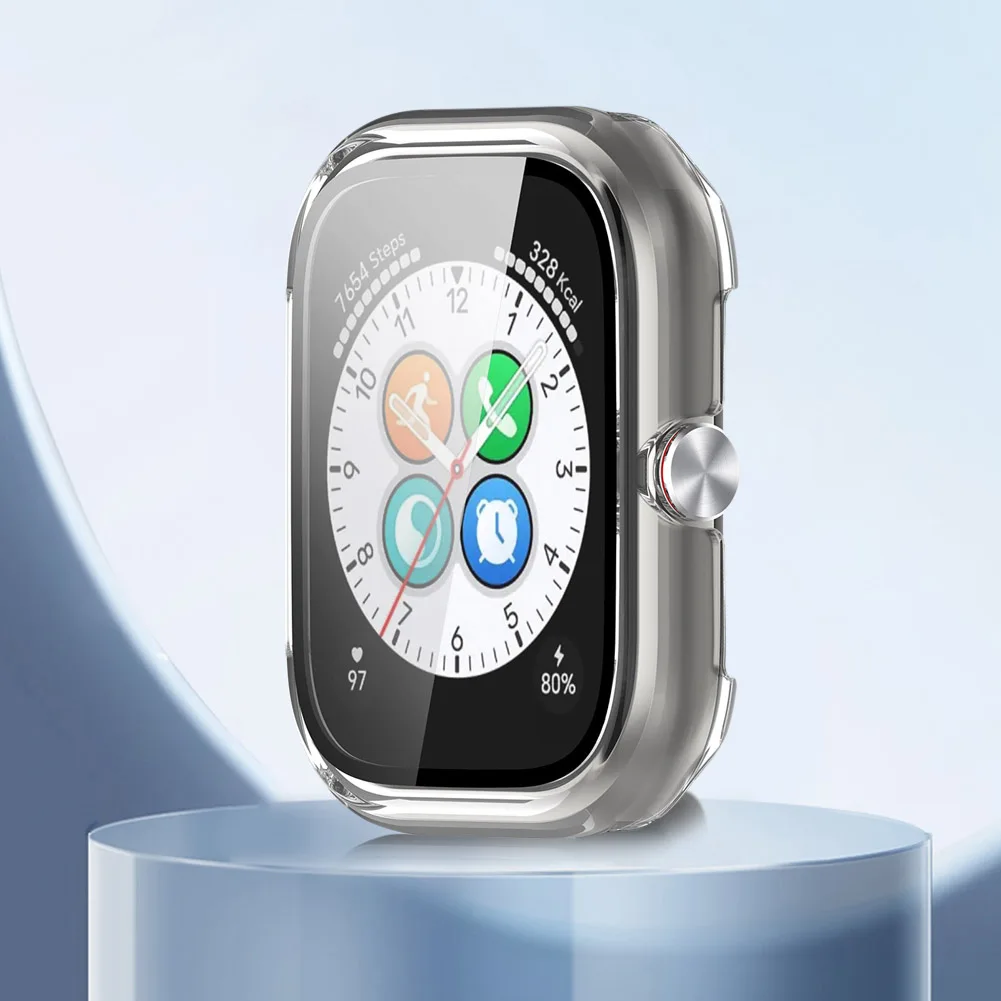 Per Honor Choice Haylou Watch Custodia per orologio per PC con protezione per schermo in vetro temperato Cornice anticaduta a copertura totale antigraffio