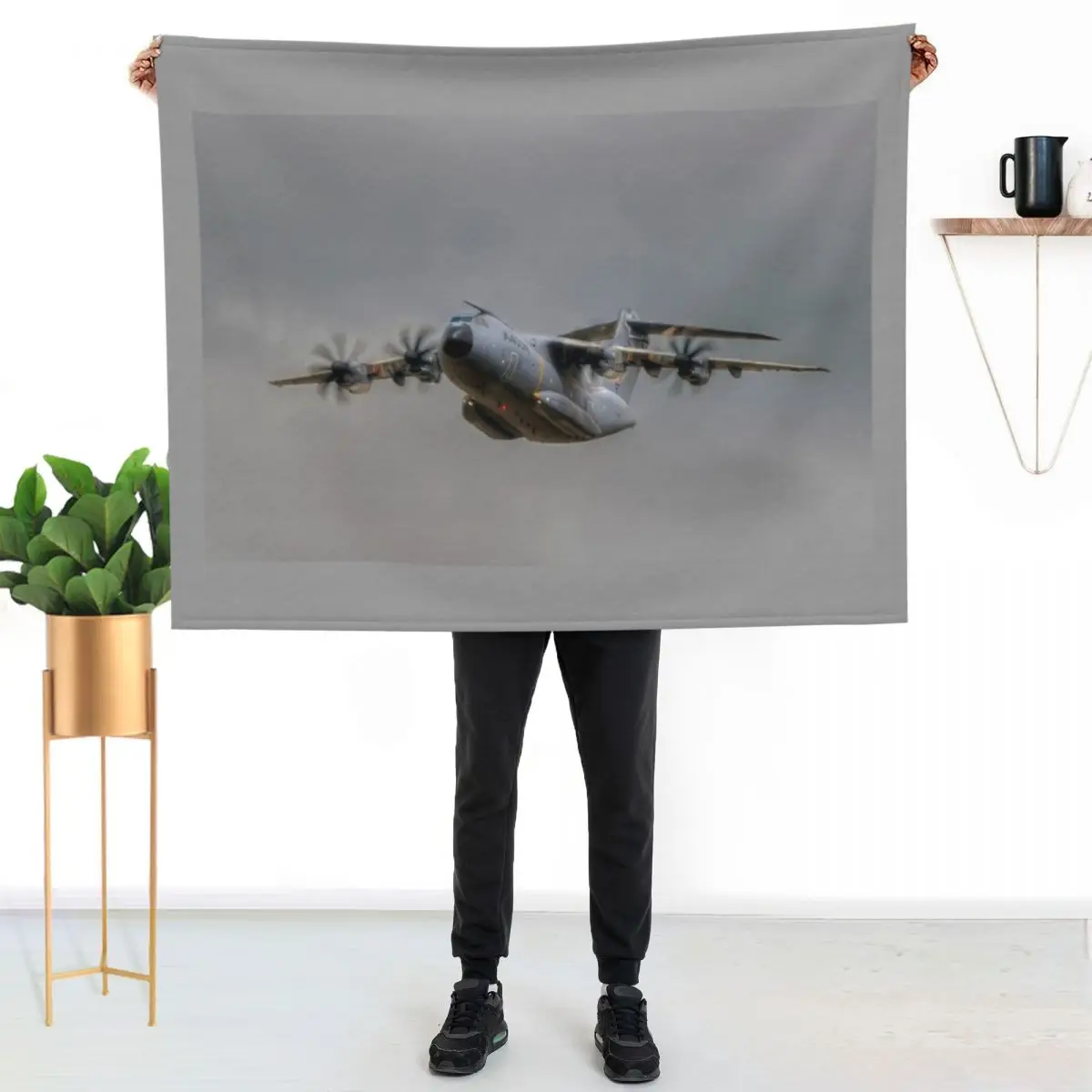 

Airbus A400M Throw Blanket Warm Throw Blanket Gift for Anniversary