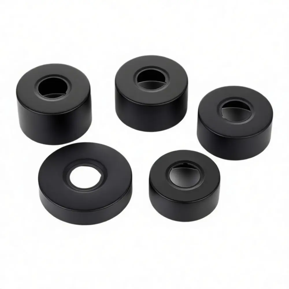 Wide Decorative Flange For Shower Mixer Valve Black Stainless Steel Wall Hole Cover Plumbing Finishing Parts Hardware