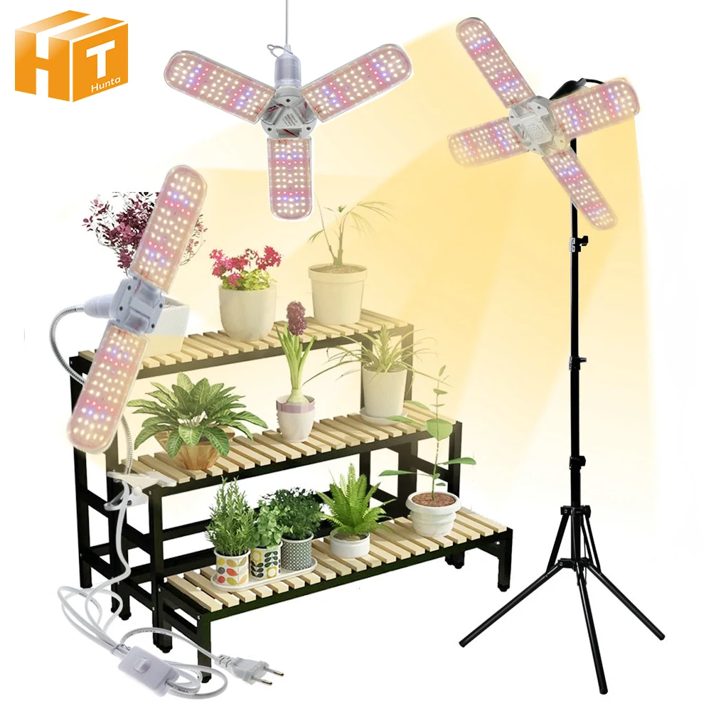 Full Spectrum Floding Plant Growing Light Set For Hydroponics Vegetables 24W 36W 48W SMD2835 For Flowering Plants IP65