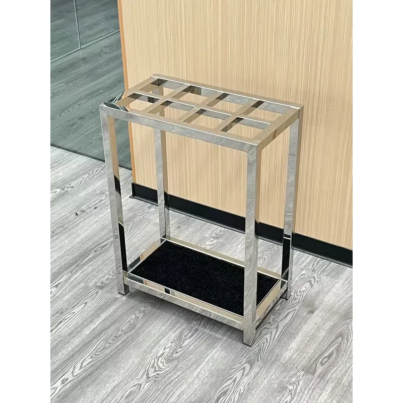 Heavy Duty Metal Umbrella Stand for Hotel Lobby Commercial Use Large Capacity Rain Gear Organizer Floor Holder for Office