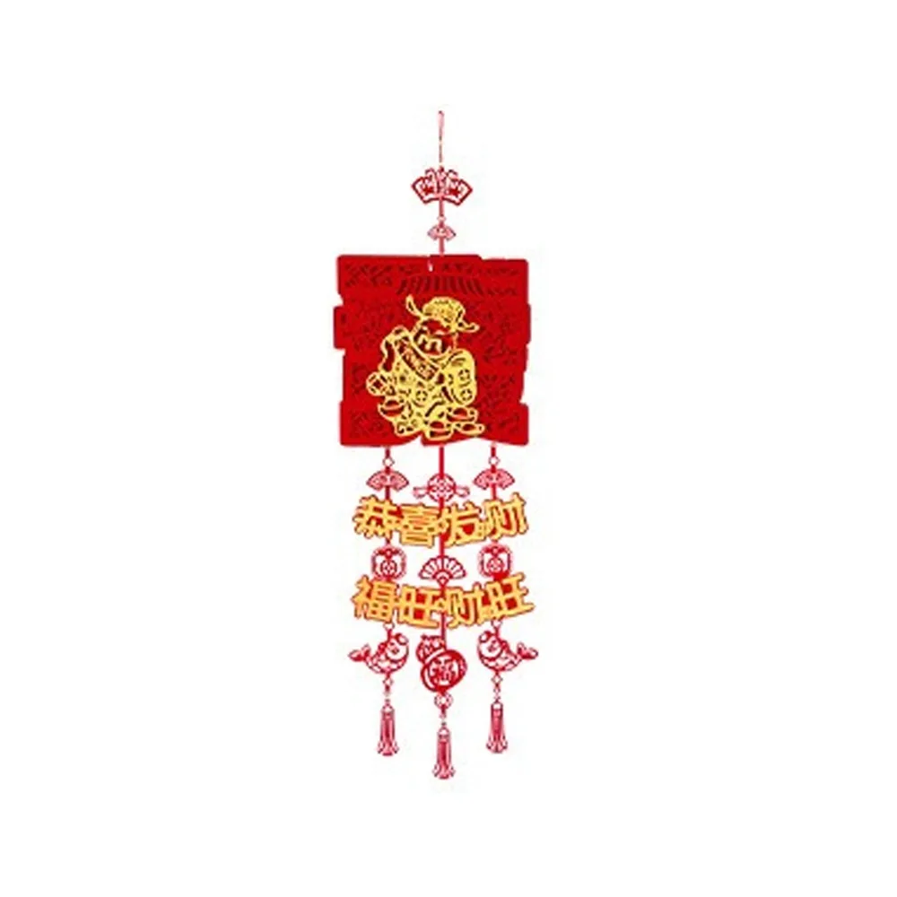 

Chinese Style Chinese New Year Decoration Blessing Good Luck Horse Year Pendant Traditional Handmade Door Hanging Living Room