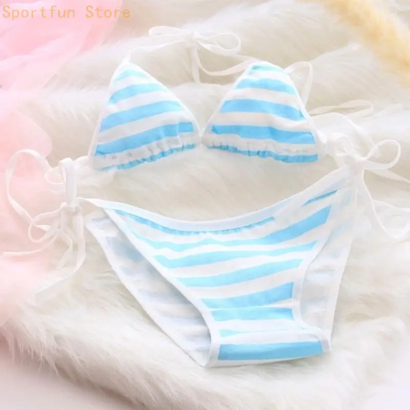 Women High Cut Thong Push Up Swimsuit Lacing up Swimwear Bathing Suits Beachwear X7JD