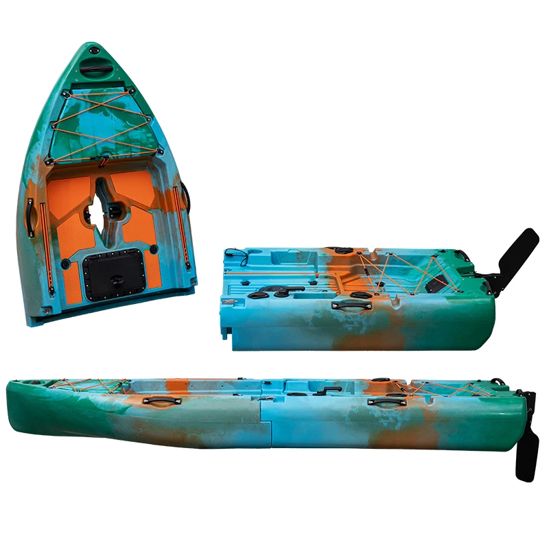 قوارب الكاياك المعيارية لصيد الأسماك بطول 9.3 قدم، قارب LLDPE بدواسة للجلوس مكونة من قسمين 2025 #6
