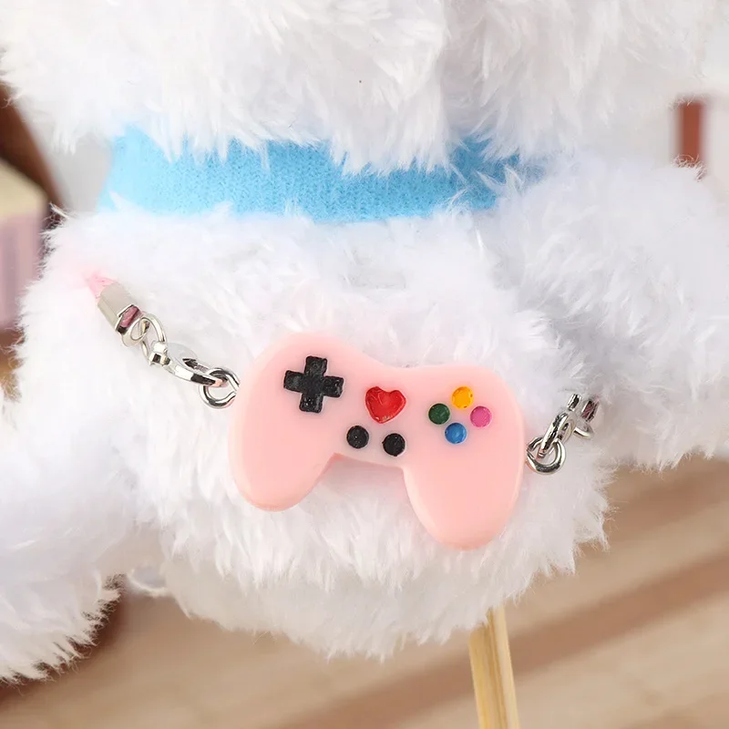Games Console Labubu Mini Doll bag Dress Up Plush Toy for 17cm Labubu Accessories Dollhouse Hanging Neck Accessories Key Chain