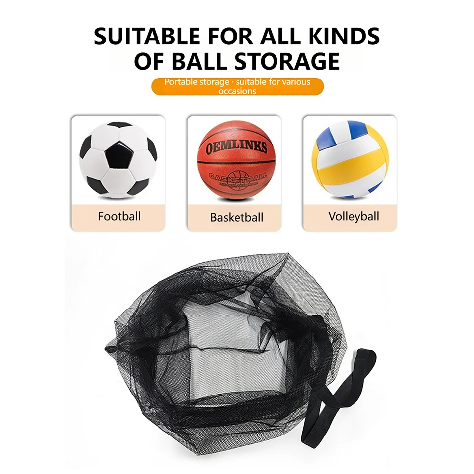 Loogdeel كرة القدم كرة السلة الكرة حزمة مزدوجة الكتف تخزين الحقيبة الكتف صافي جيب حقيبة التدريب حقيبة المعدات الرياضية