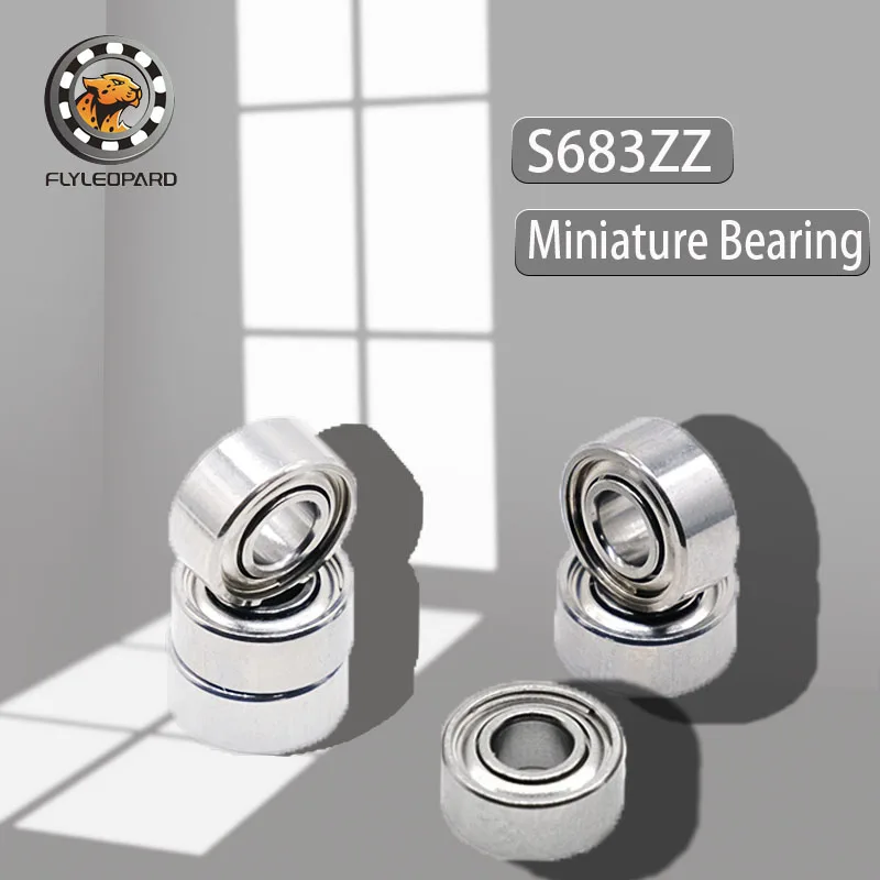 

S683ZZ Miniature Stainless Steel Bearing Abec-7 3x7x3mm High Precision AISI440C High-speed and Low-noise