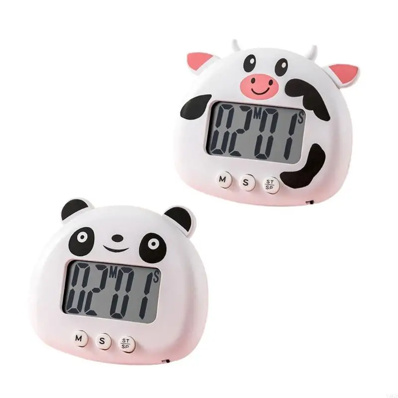 Y5GD Cartoon Digital KitchenTimer,Cute Timer for Cooking/Reading/Do Sport Countdown Alarm Clock Magnets Timer