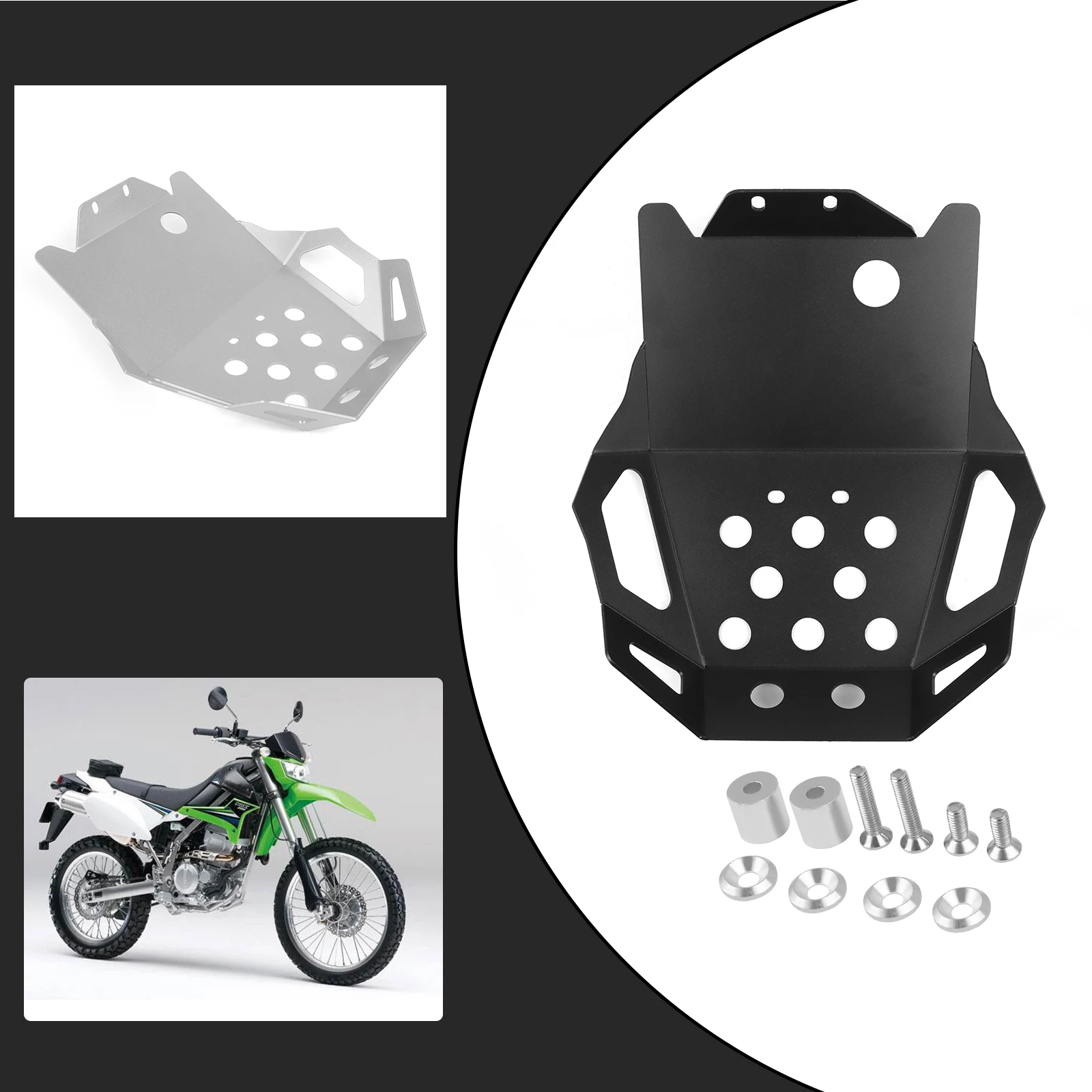 For KAWASAKI KLX250 KLX 250 KLX300 KLX 300 2009-2023 Motorcycle Under Engine Cover Skid Plate Bash Frame Guard Protection