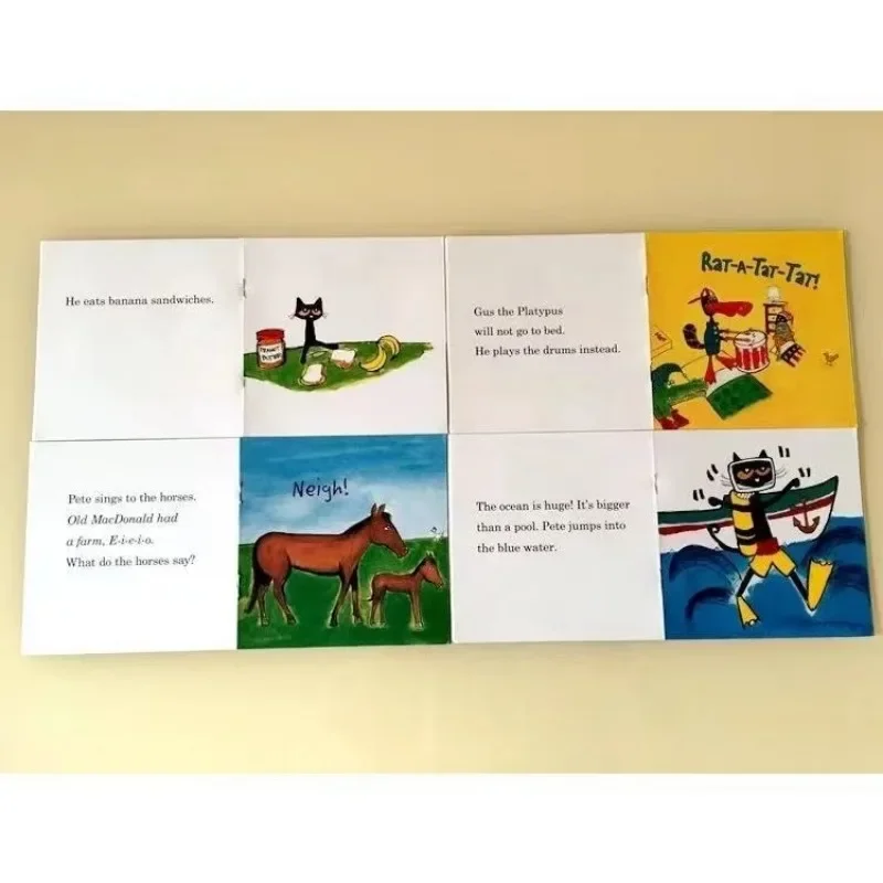 Imagem -06 - Pete The Cat Livros Ilustrados para Crianças Histórias Famosas Aprendendo Histórias Inglesas Conjunto de Livros Infantis para Leitura para Bebês