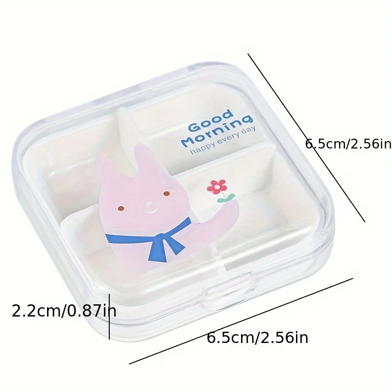 Pill Box, Portable Medicine Dispensing Box, Sealed and Moisture-Proof, Pill Cutter, Portable Mini Pill Splitter