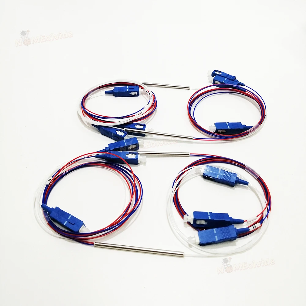 

10pcs UPC Fiber Optic FBT Splitter SC UPC 1x2 With Connector 0.9mm Unbalanced Coupler plit Ratio 10/90 45/55 20/80 50/50