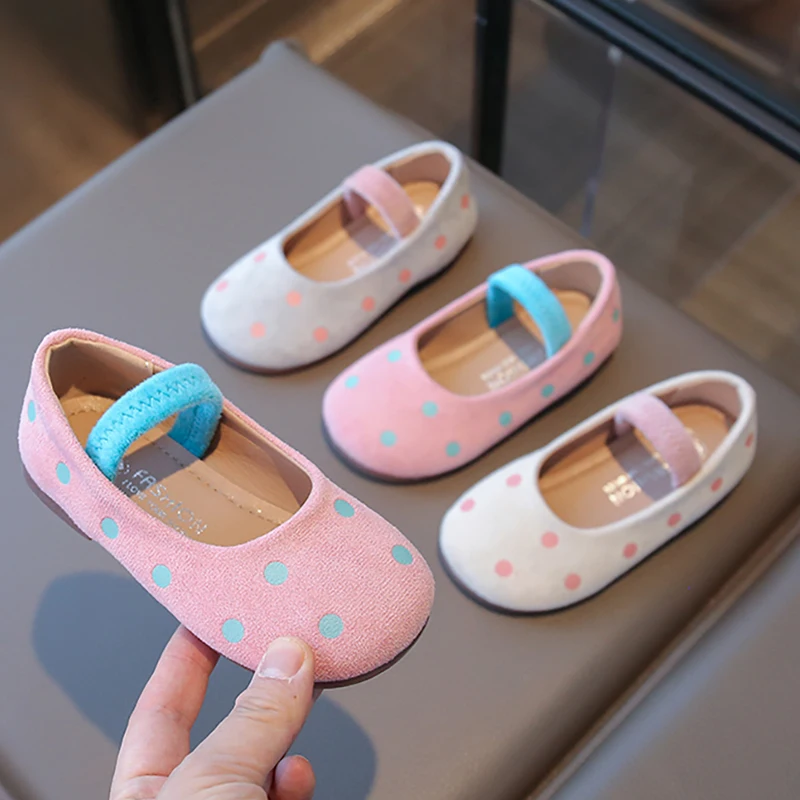 

Autumn Leather Shoes For Girls Korean Style PU Leather Children Girl's Shoes Perform Dance Low Heel Princess Shoes For Girls