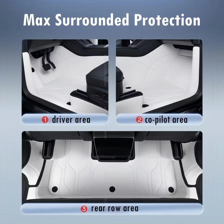 

For 2025 2026 Tesla Model Y Juniper Leather Floor Mats Single Dual-Layer All Weather Floor Trunk Liner Removable Carpet