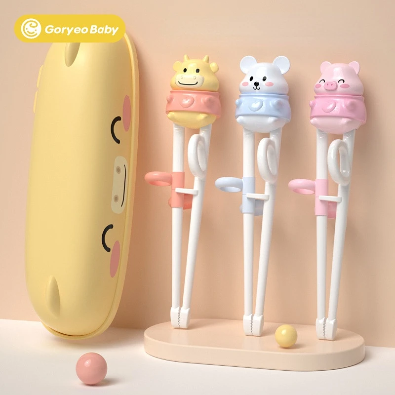 Baby Learning Training Chopsticks Cartoon Animal Beginner Chopstick Tableware Kids Eating Training Helper Baby Tools