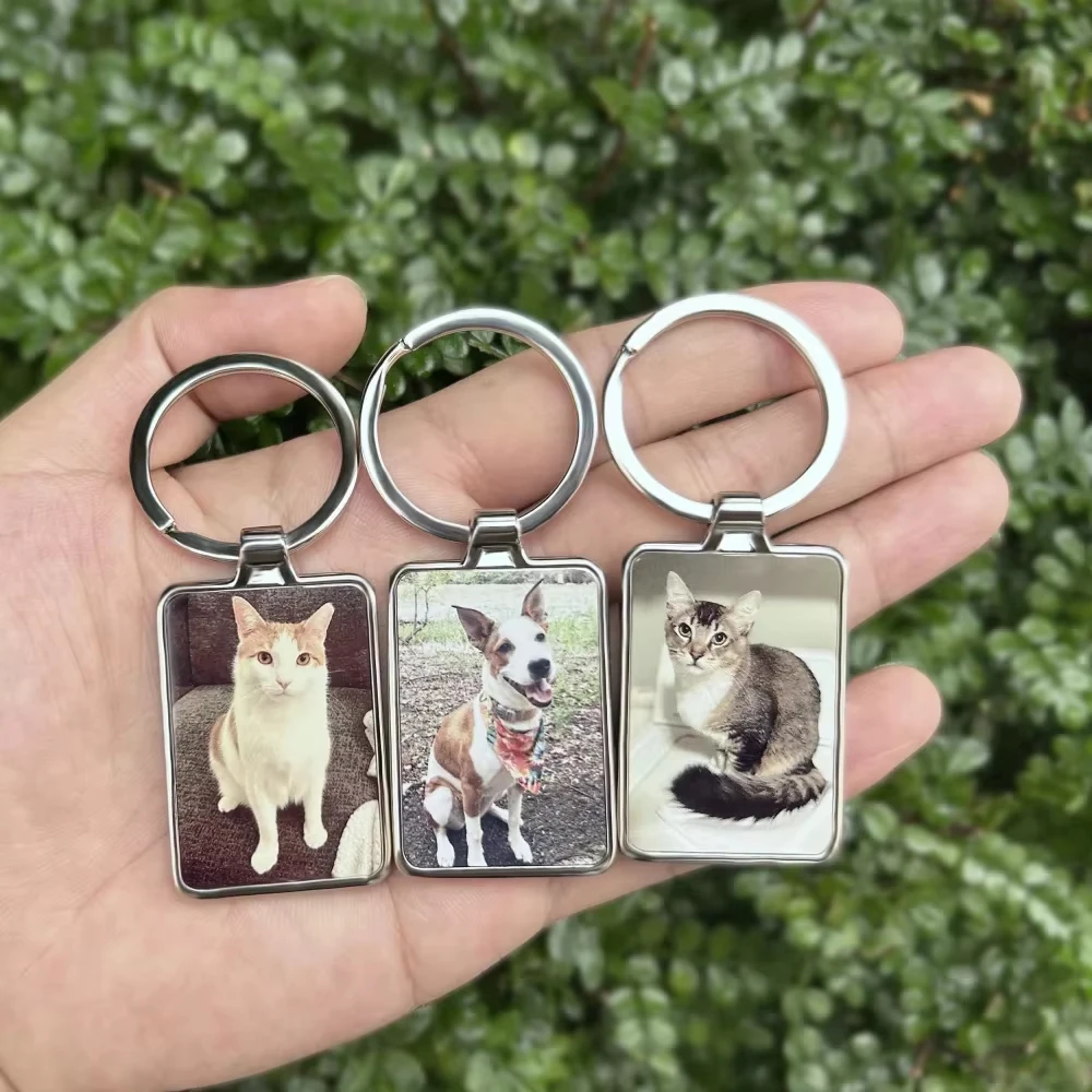 Custom Photo Keychain Personalized Picture Keyring, Custom Memorial Keepsake Souvenir Gift for Birthday Anniversary Daily Memory view 3