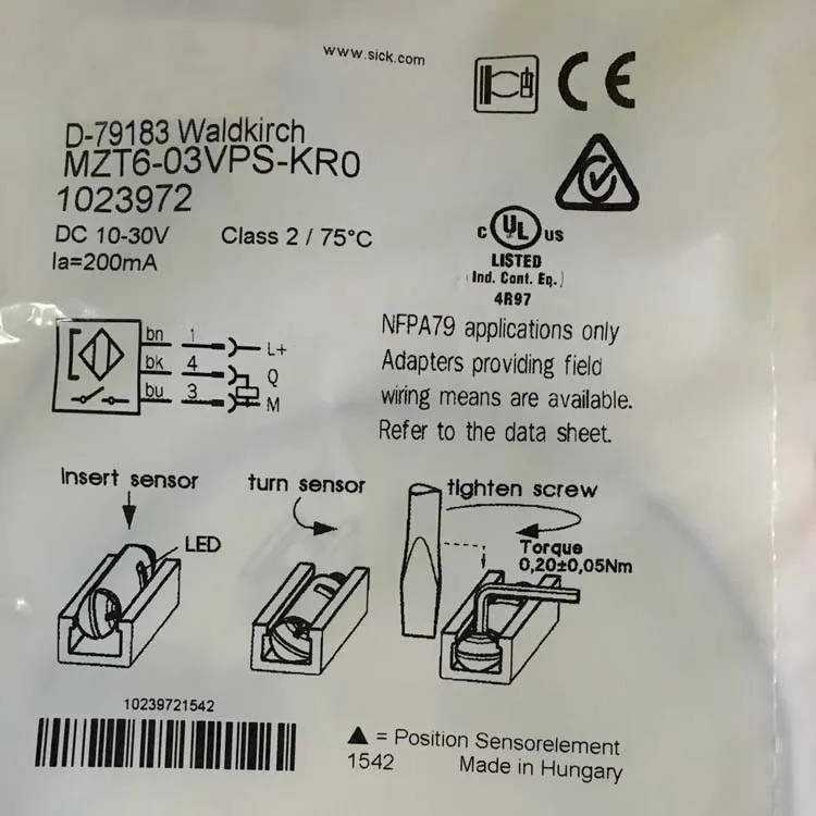 1023972-for-sick-magnetic-proximity-switch-mzt6-03vps-kro-sensor-mzt6-03vps-kr0-1pcs-new