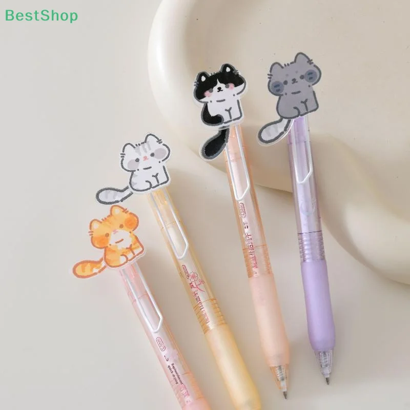 

1/4Pcs Cute Wagging Tail Cat Gel Pen Cartoon Automatic Pen Black Kawaii Neutral Pen Study Stationery School Supplies Gifts