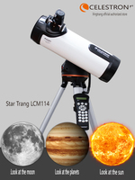 Celestron LCM114 Astronomical Telescope Professional High Magnification HD Stargazing with Automatic Star Finding Feature