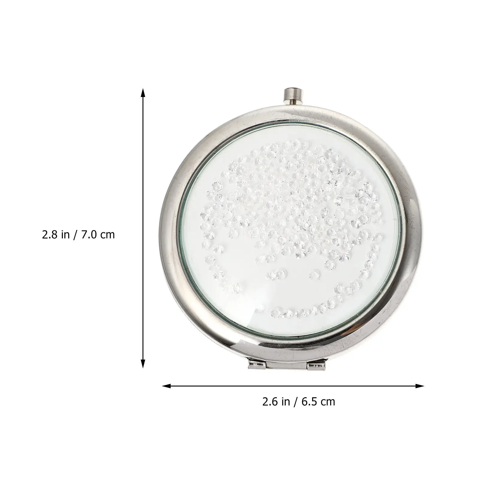 Folding Round Double-Sided Makeup Mirror Portable Mini Travel Mirror for Wallets Pockets Bags Face Reflection