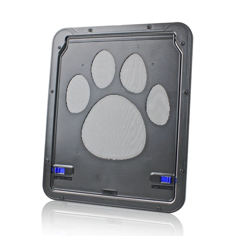 BMBY-Pet Door Safety Locking With Locking Magnetic Screen Dog Prints Anti Bite Cat Dogs Screen Door Pet Doorway