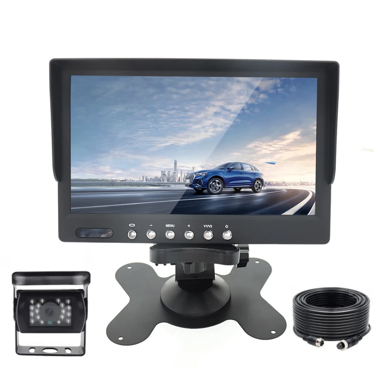 ywx-1-cam-7-inch-4pin-car-tft-lcd-monitor-with18-infrared-led-night-vision-car-truck-backup-camera-system