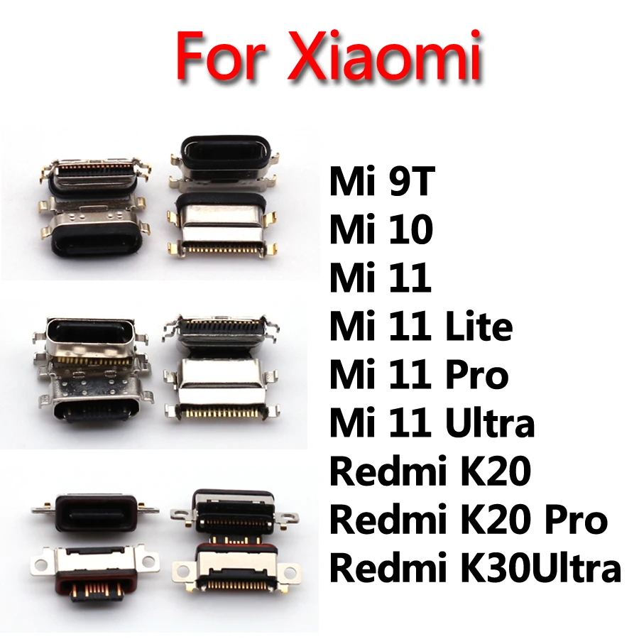 10pc Type C Micro Mini USB Charging Charger Port Jack Socket Connector For Xiaomi Mi11 11 Lite Pro Ultra Redmi K20 Pro K30 Ultra