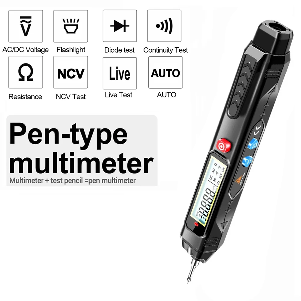 Smart Digital Multimeter Non Contact Voltage Detector Pen Auto Range Resistance NCV High Precision Multimetro Voltmeter Tester