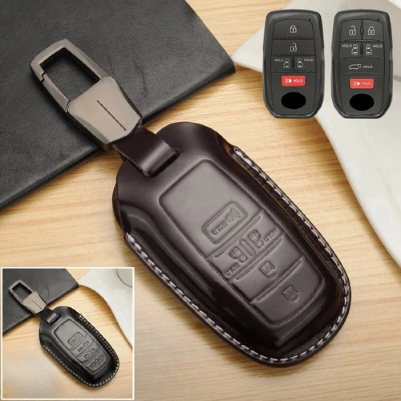 

A + натуральная кожа автомобильный пульт дистанционного управления чехол-держатель для Toyota Sienna 2021-up