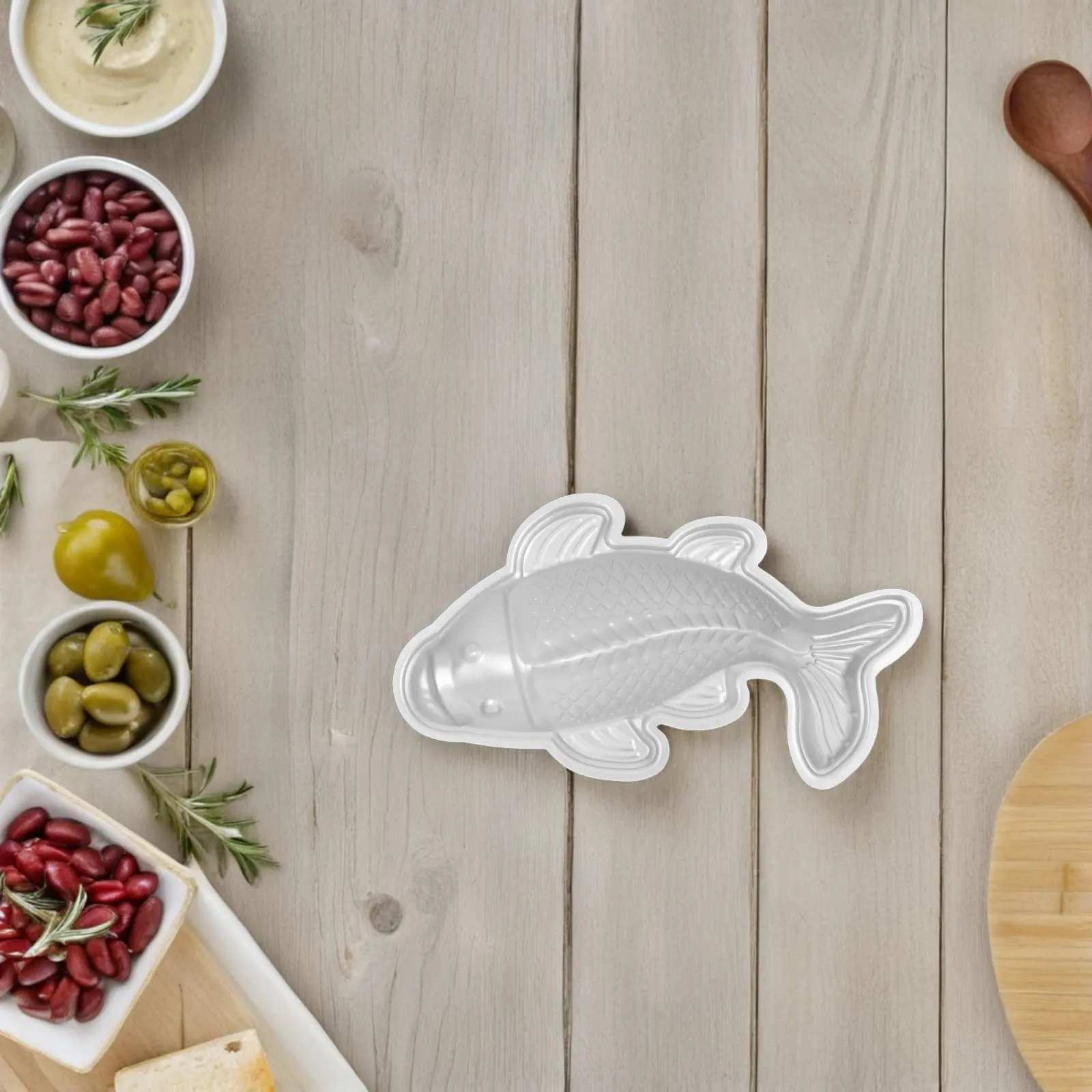 Aluminum Alloy 3D Fish Mold for Baking Cakes Chocolates Jellies Puddings Mousse Fondant Sugar Crafts Elegant Carp Shape Pan