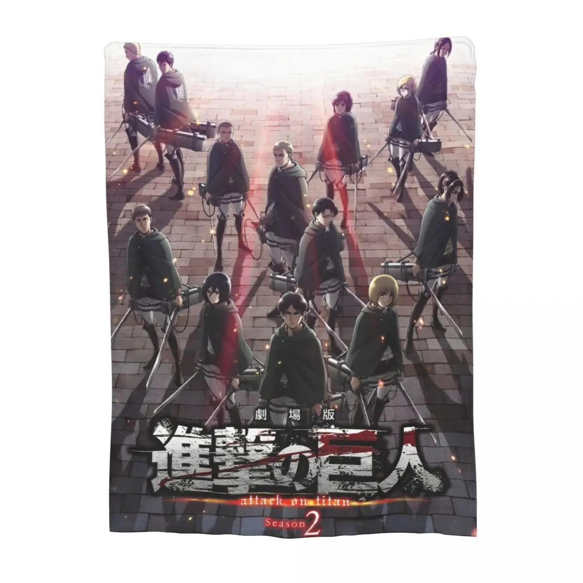 Attack On Titan Anime Manga Blanket Shingeki no kyojin Fleece Throw Blanket Bedroom Sofa Printed Ultra-Soft Warm Bedspreads