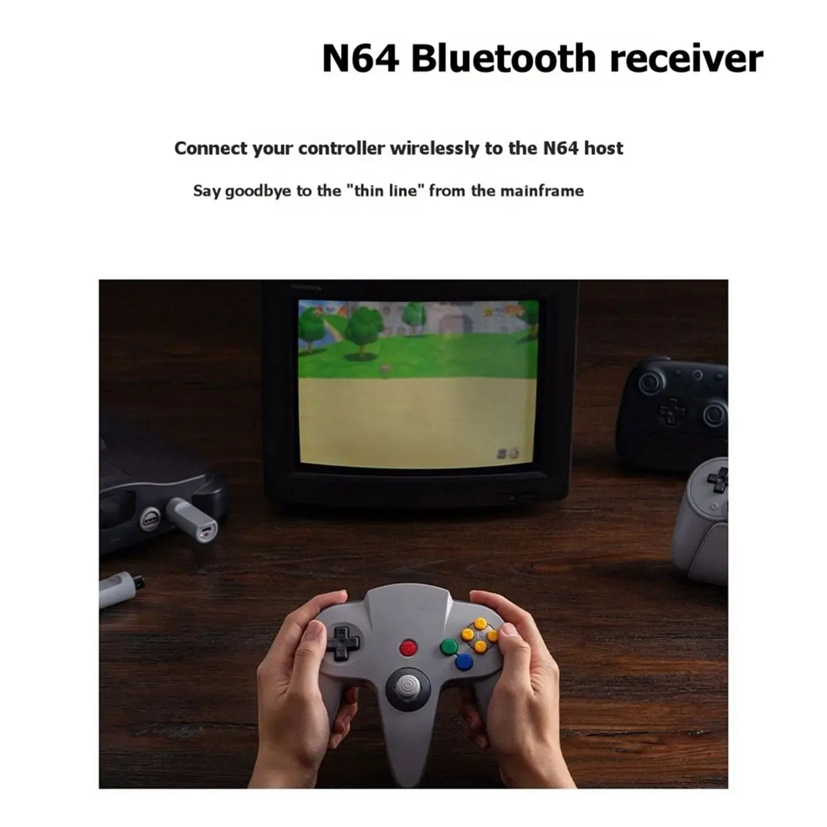 Promotion 2Pcs N64 Retro Bluetooth Receiver for N64 for Series Controller for Switch Pro / Game Controllers