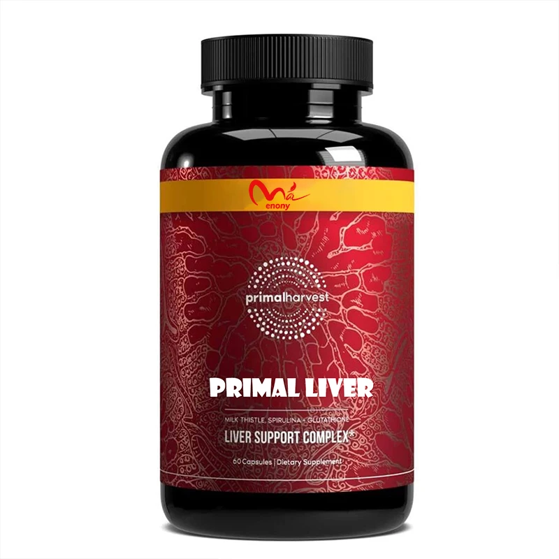 Liver and liver supplement, containing alpha lipoic acid, L-cysteine hydrochloride, milk thistle, and spirulina, 60 capsules