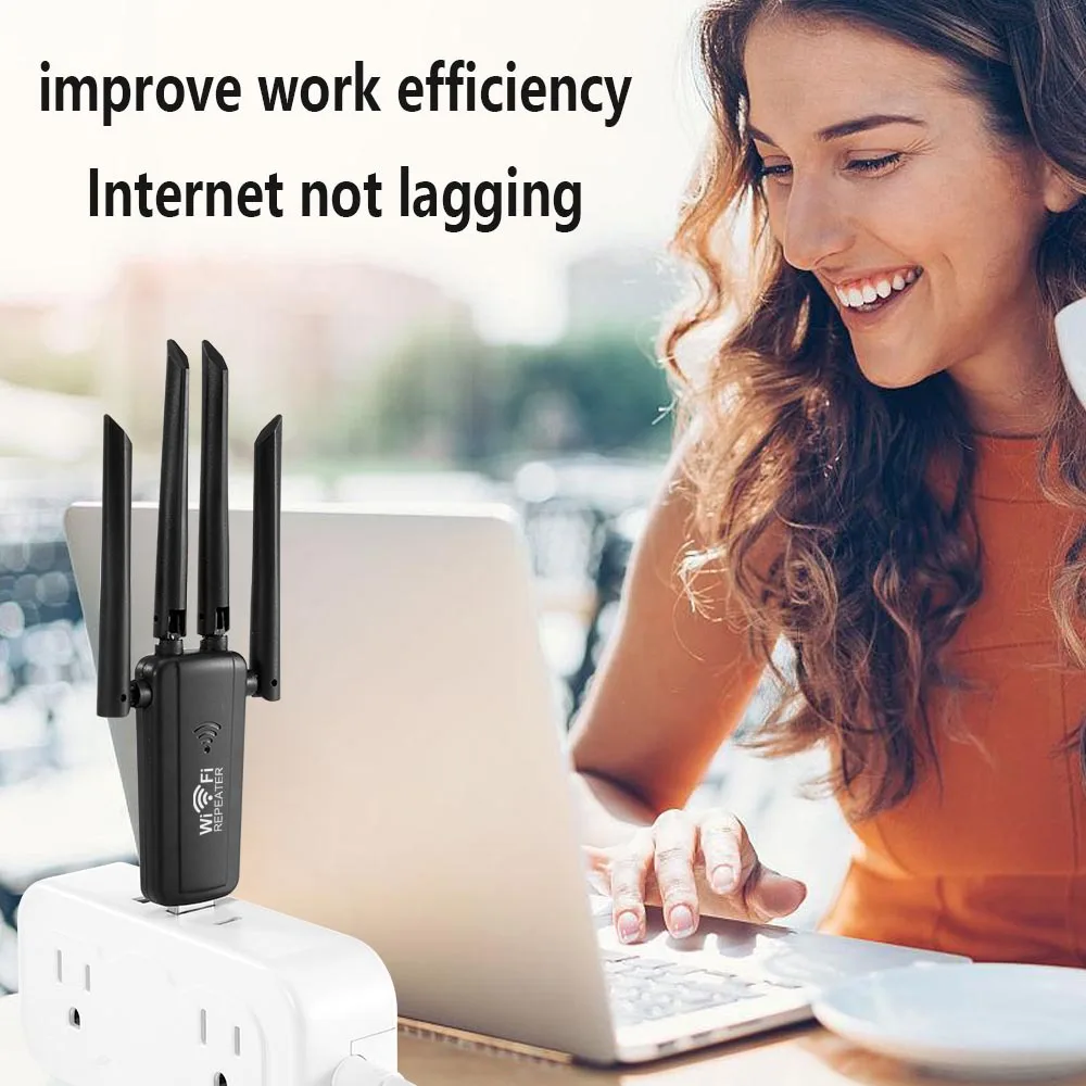 2.4G 300Mbps Wireless USB WiFi Repeater 4 Antenna Wifi Long Range Extender Wi-Fi Signal Amplifier Home Network Adapter for PC