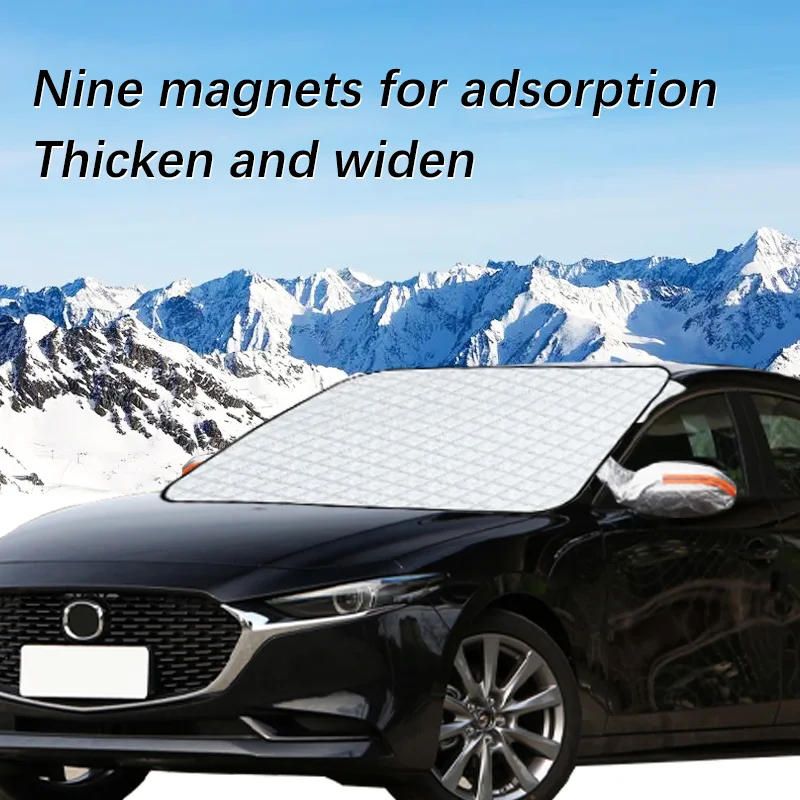 

Magnetic Car Windshield Snow Cover Winter Ice-Frost Guard Sun Shade Protector For Mazda 3 2014-2023 Exterior Accessories