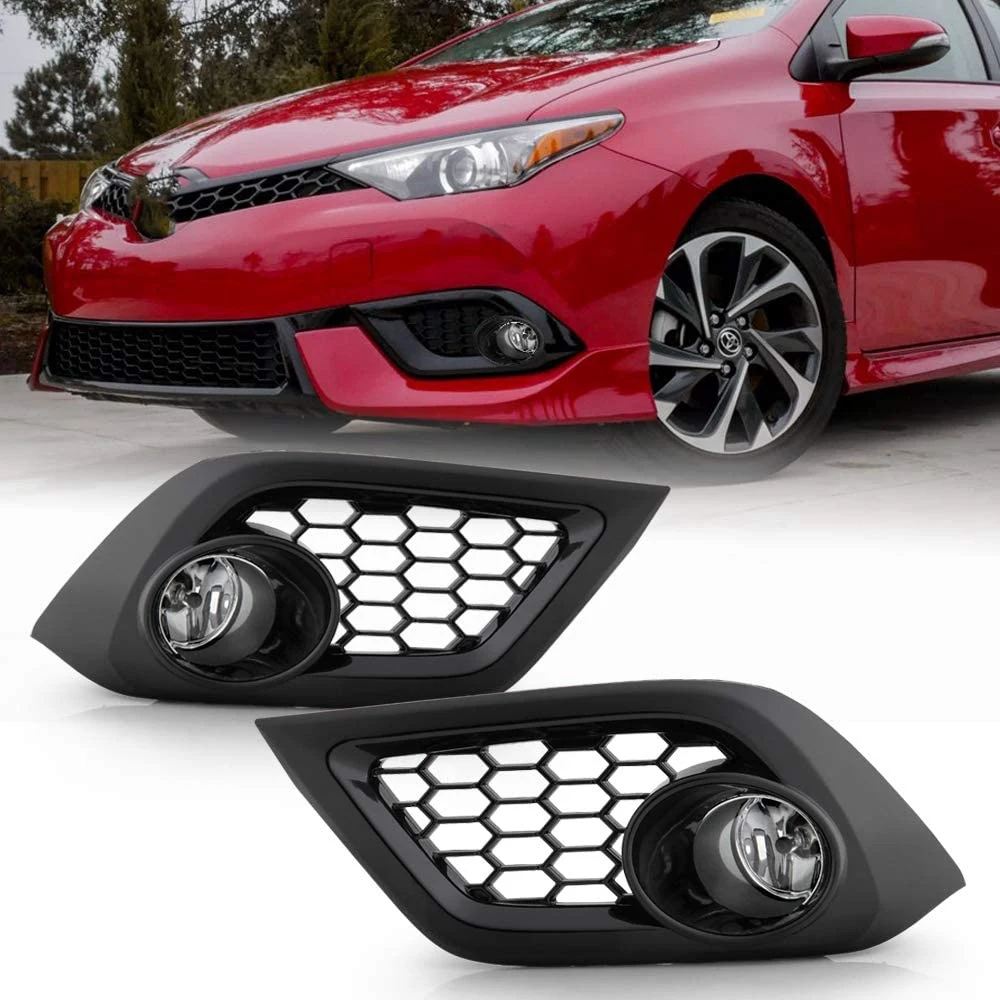 Car Front Bumper Fog Lights Driving Lamps with Switch Assembly Left+Right for Toyota Corolla IM Scion IM 2016-2018