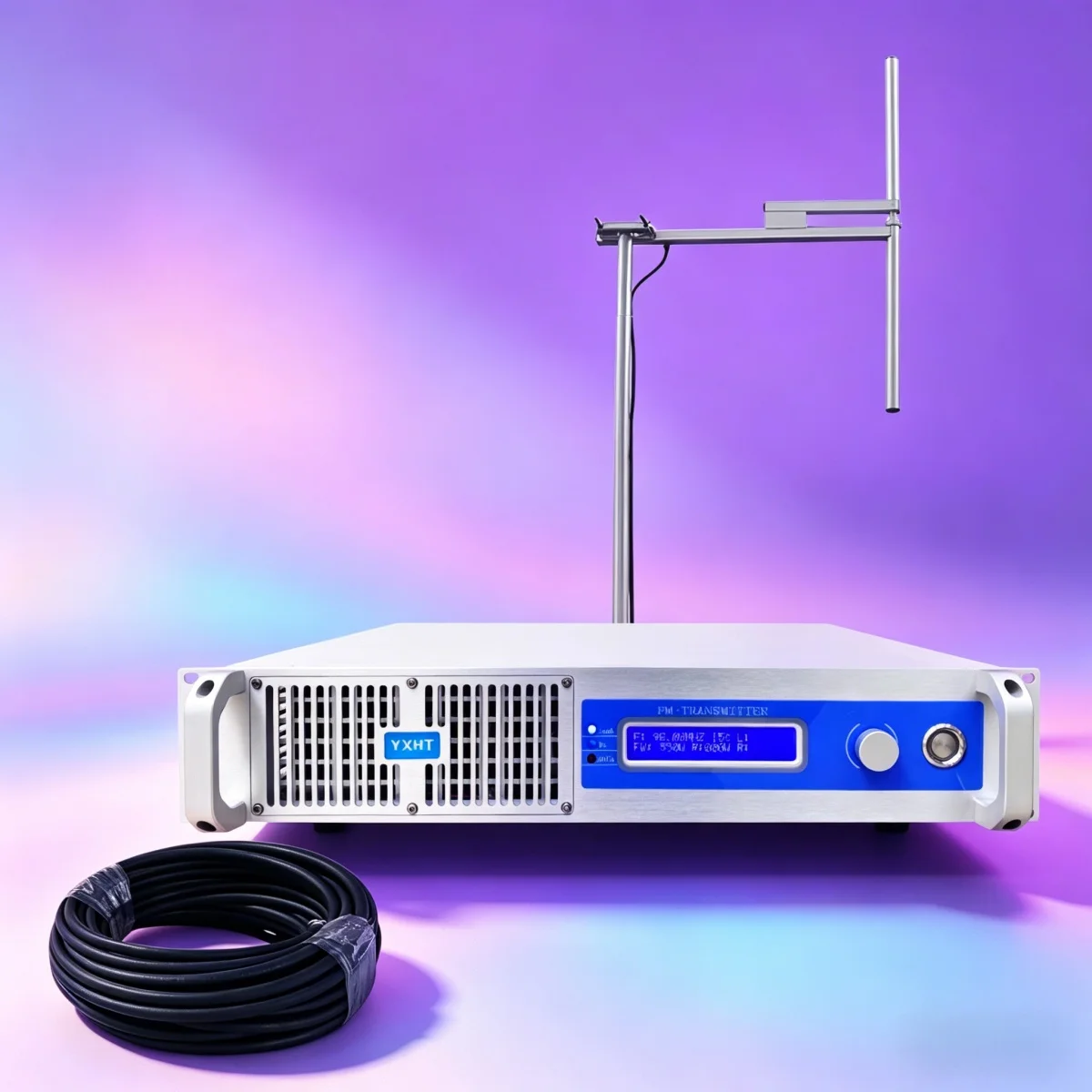 

HQ- Complete Broadcast Kit YXHT-1, 350W FM Transmitter With Antenna Assembly And Power Cord For Community & Advertising Relay