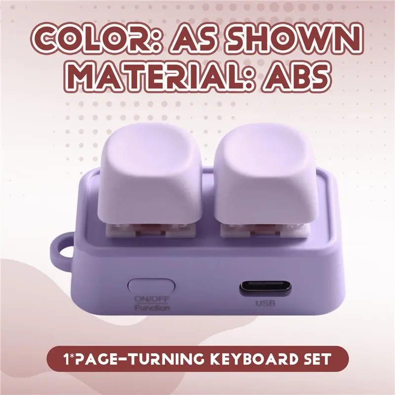 A24U For Kobo E-Book Reader Compatible Bluetooth Remote Control Keypad Dual Button Page Turner Ergonomic Design For Phone, Table