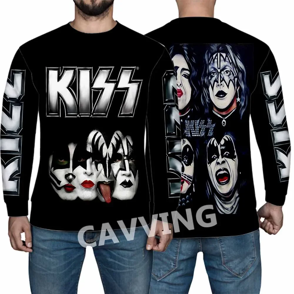 

KISS BAND 3D Printed Crewneck Sweatshirts Harajuku Styles Tops Long Sleeve Sweatshirt Casual Sweatshirts KK2