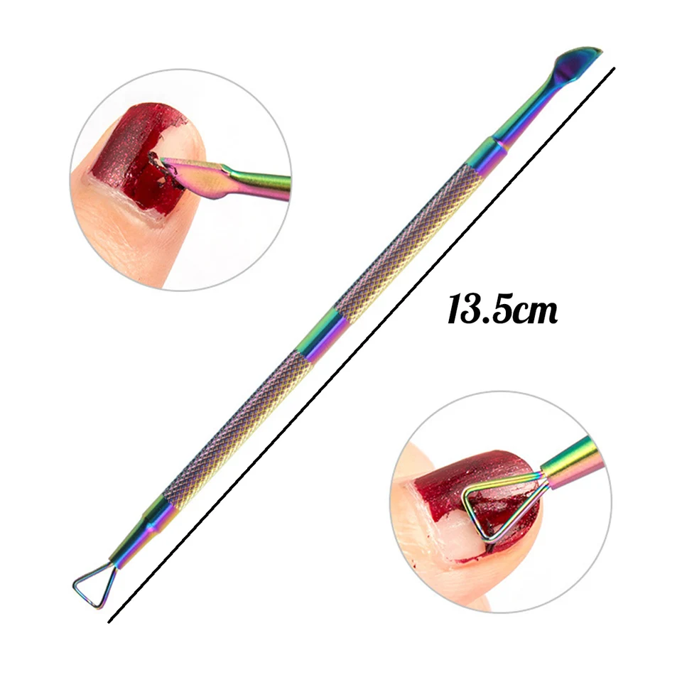 Set de 4 piezas de cortaúñas y tijeras de acero inoxidable profesional, alicates multifunción, empujador y removedor de cutículas, kit de cuidado de uñas y manicura 4