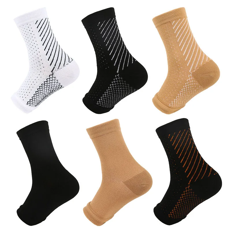 Ankle protection Compression stockings outdoor fitness Professional Training sports exposed toe elastic Fashion Socks set Cotton