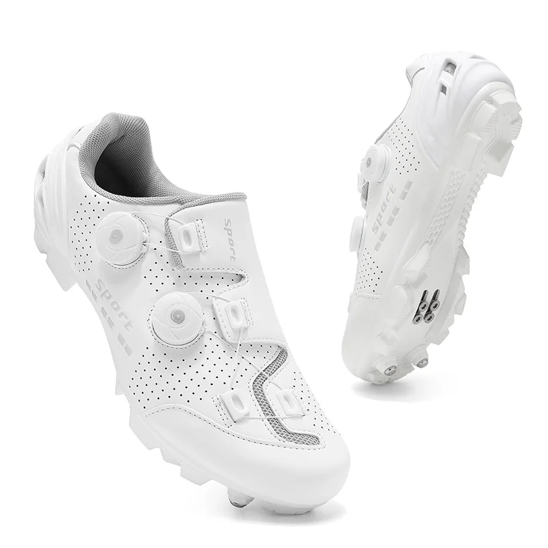 2025 أحذية ركوب الدراجات الجبلية للرجال المربط عدم الانزلاق الترابية ركوب الدراجات الجبلية أحذية النساء شقة سباق سرعة الطريق دراجة أحذية رياضية